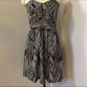 Parker Black & Pink Strapless Dress - Size S